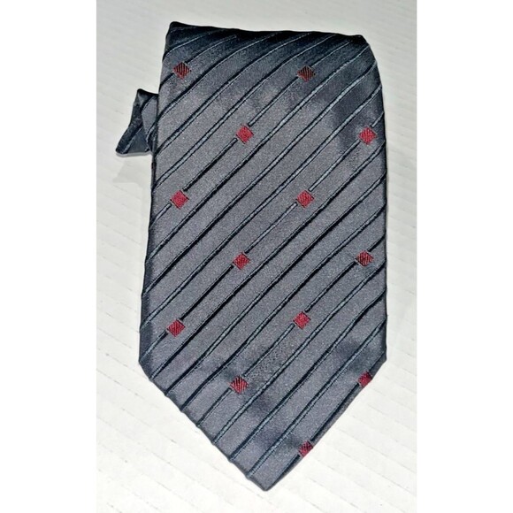 Brioni Striped Tie Silver Hand Made 100% Silk Tie Italy Mens Luxury 3.5 X 58 - Picture 10 of 14